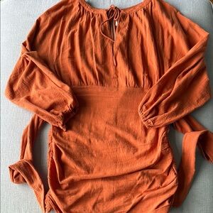 Free People Orange Mini Dress